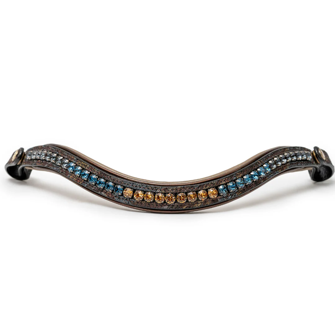 Aspen Leather Snaffle Bridle with Removable Flash - Image 2