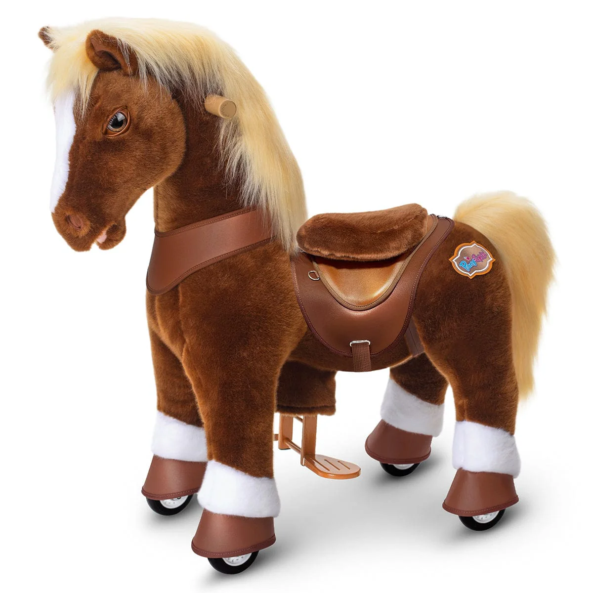 Brown Horse Ride-On Toy - Age 3–4