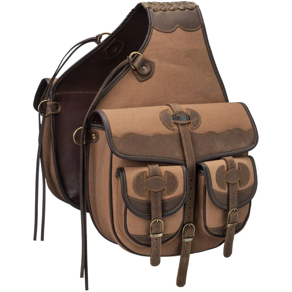 Canvas Saddle Bag W/ Leather Accents - Image 3