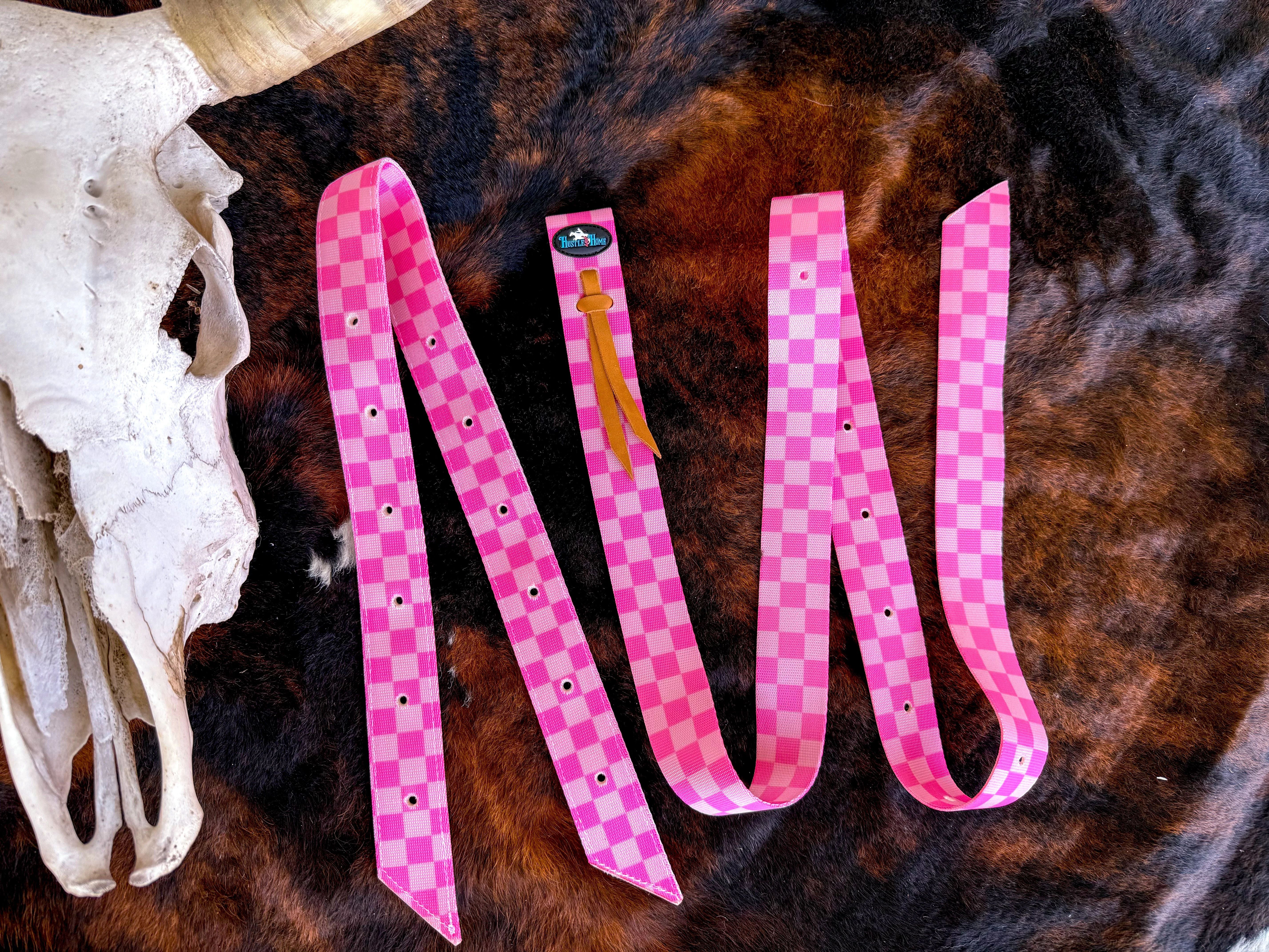 Checks Out (Pink/Pink) Cinch Strap Set - Image 2
