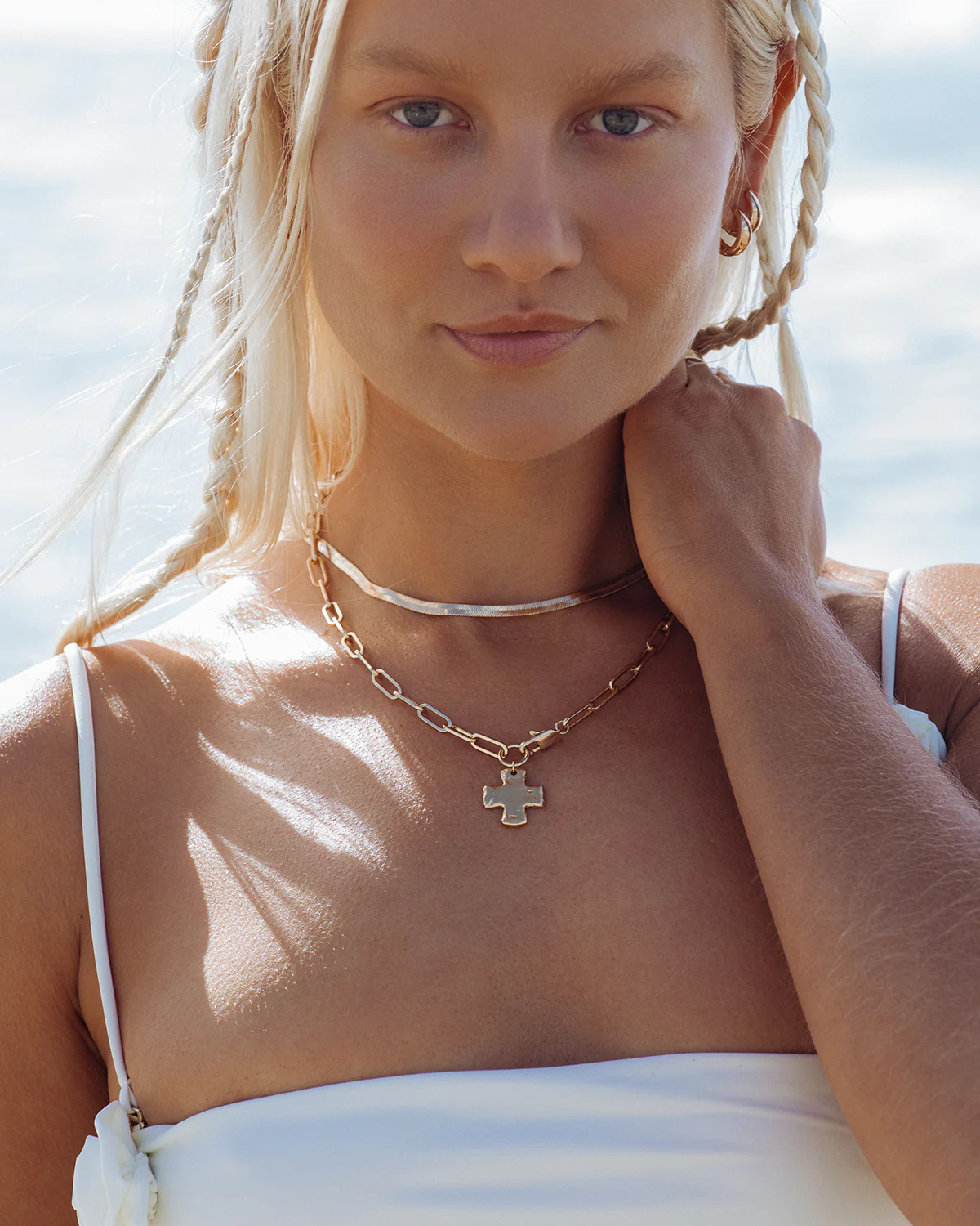 Chunky Cross Necklace Set - Image 3