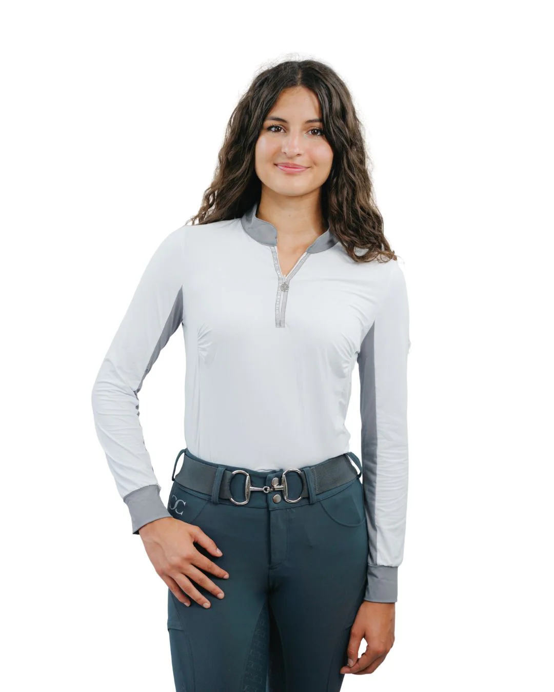 Cool and Comfortable White Sun Shirt with Glitter Bars - Image 6