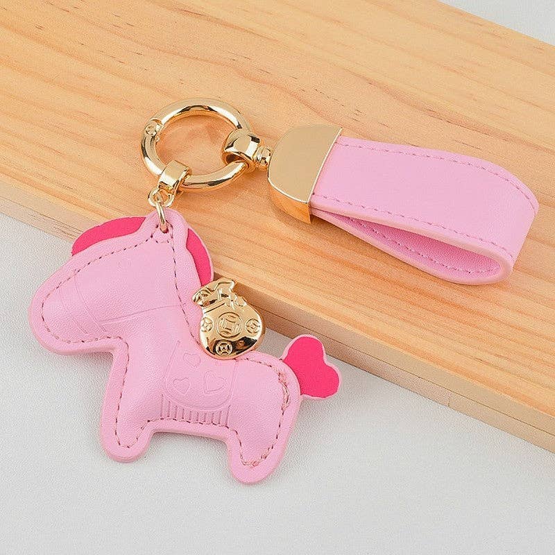 Cute Leather Pony Keychain Pendant - Image 5