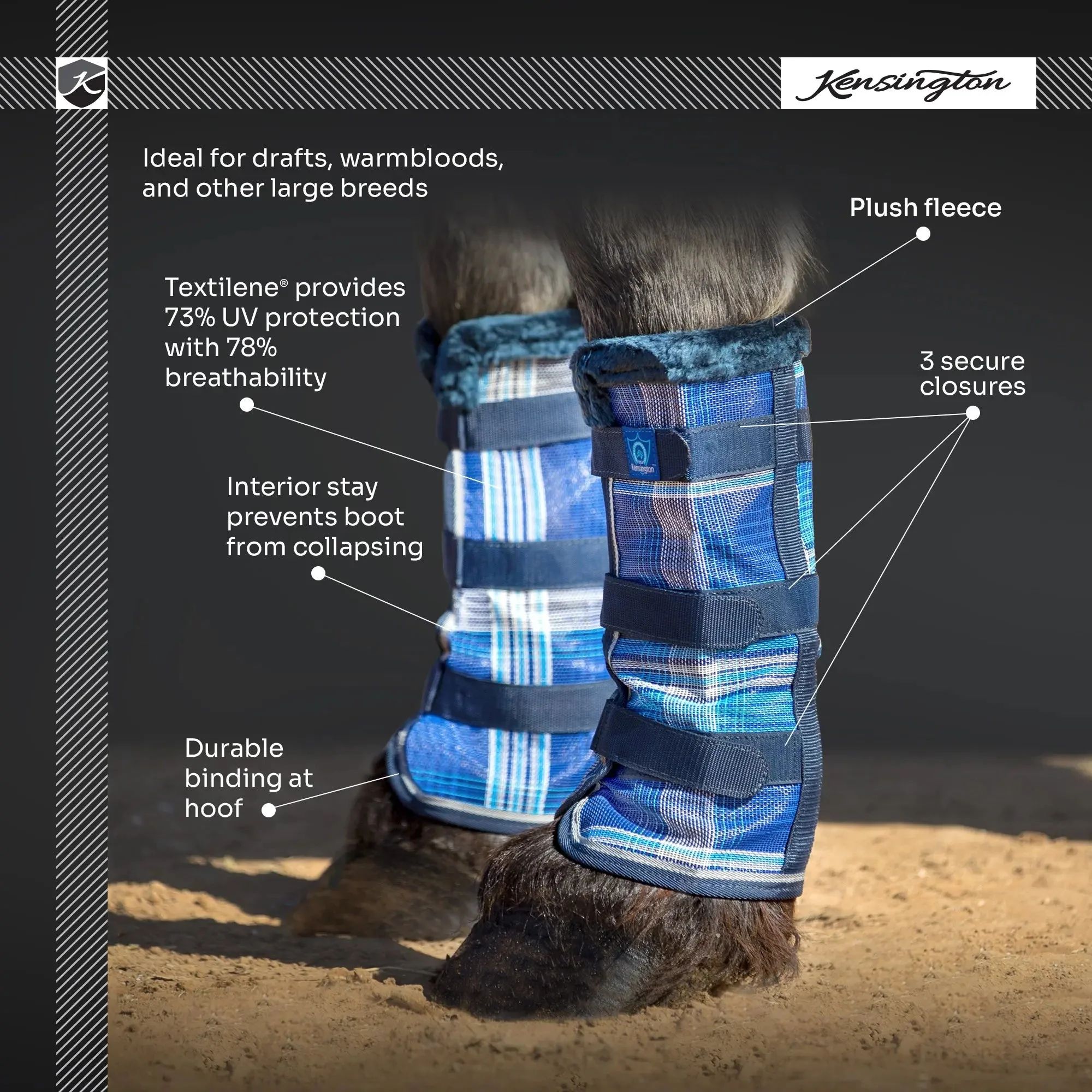 Draft Fly Boots with Fleece - Pair - Image 9