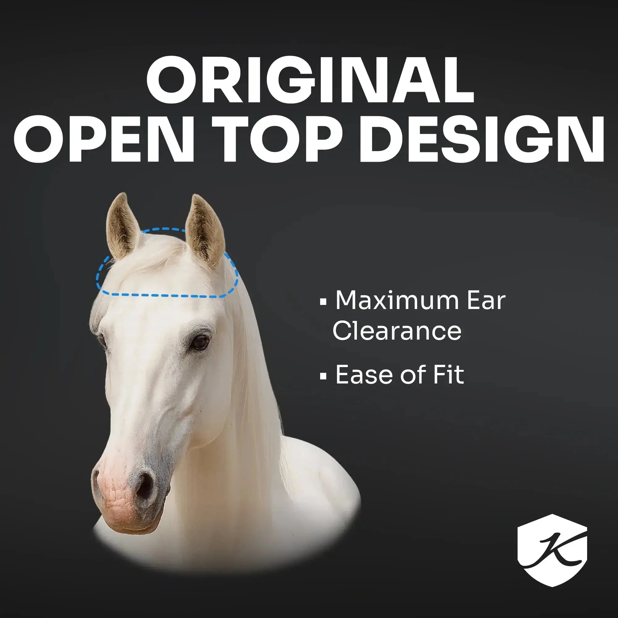 Draft Fly Mask with Fleece Trim - Open Ear Design - 73% UV Blocking - Image 10