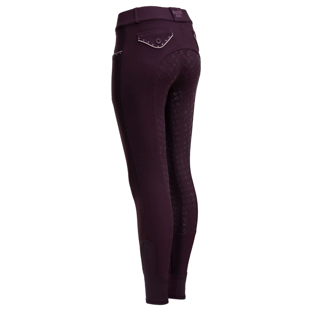Evolution Full Seat Breeches - Dark Plum - MID WAIST - Image 4