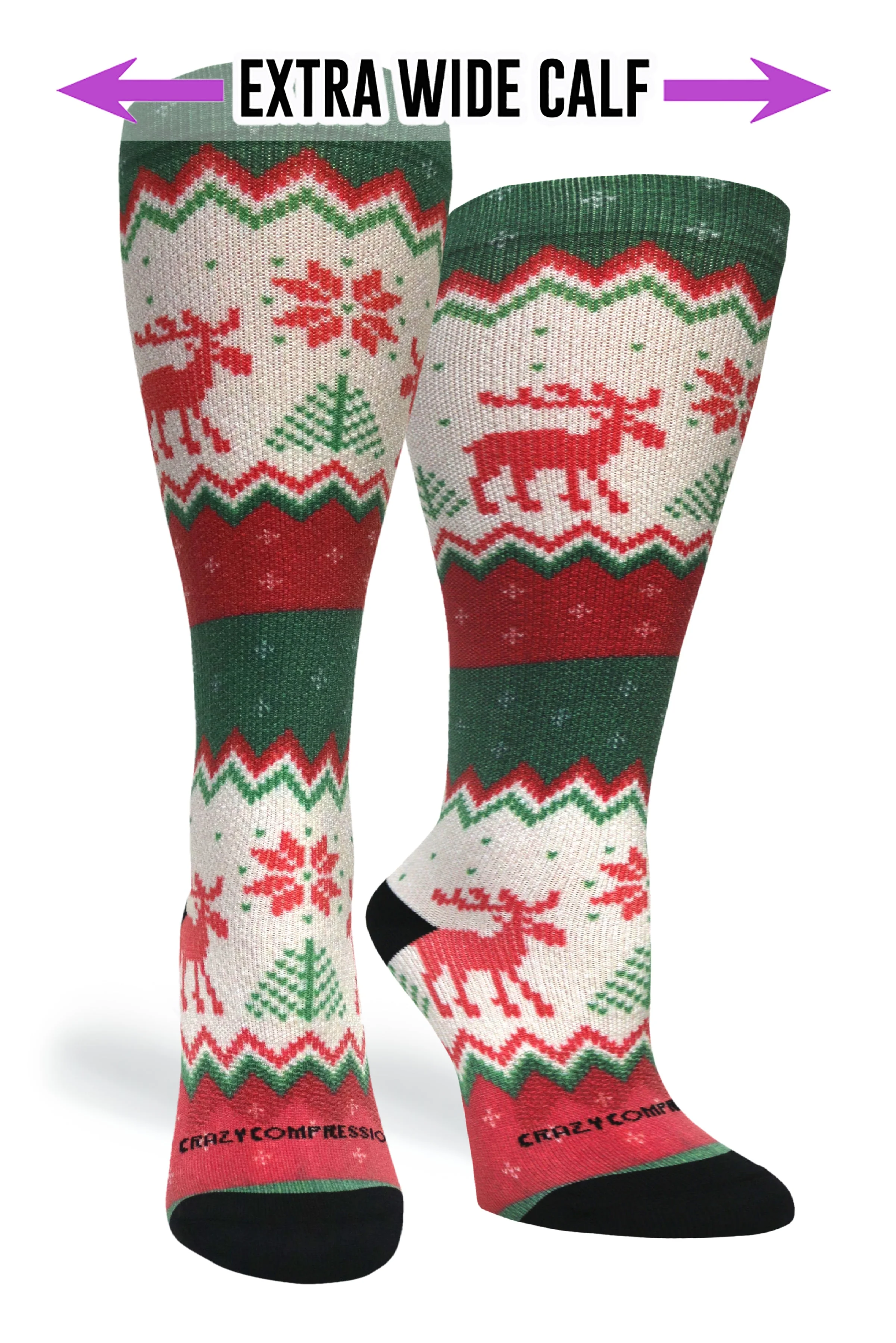 Festive Needlepoint Compression Socks - Image 2