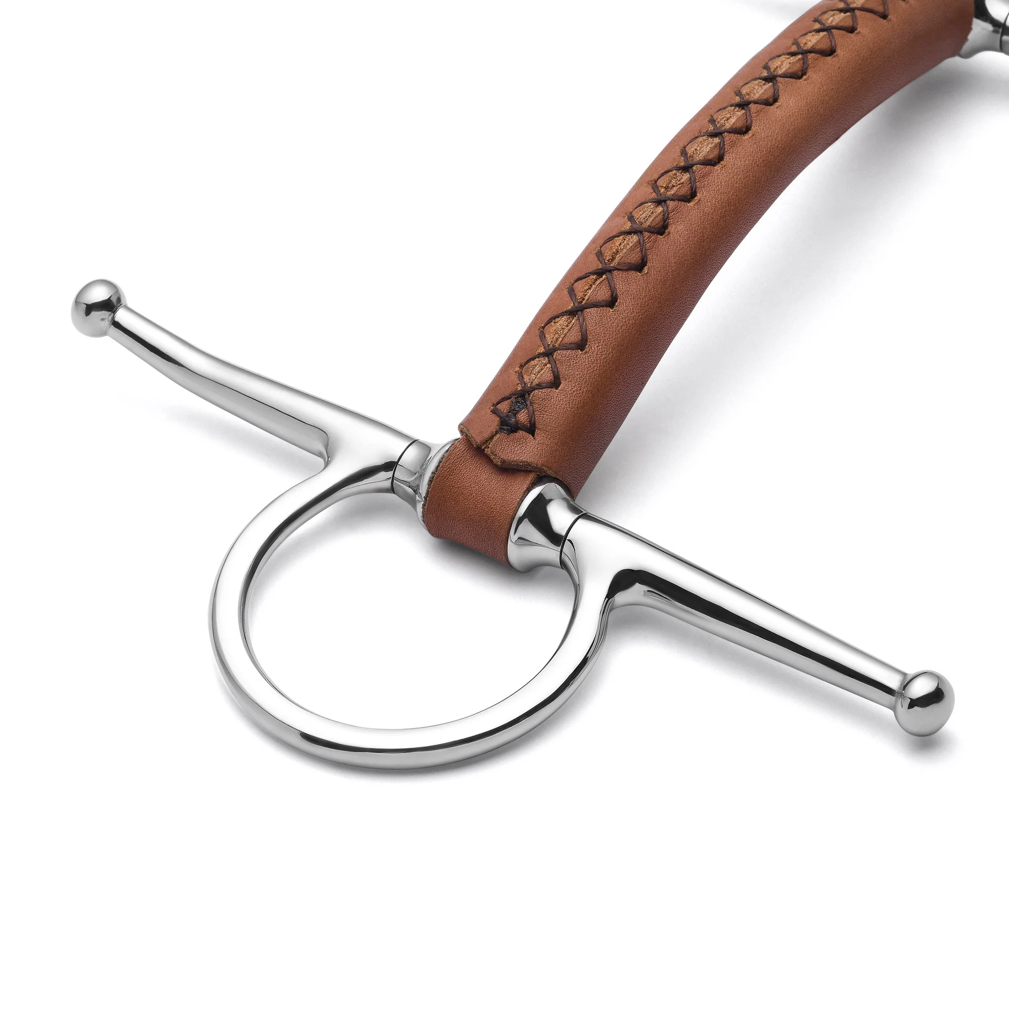 Full Cheek Soft Leather Mullen Mouth Bit - Image 5