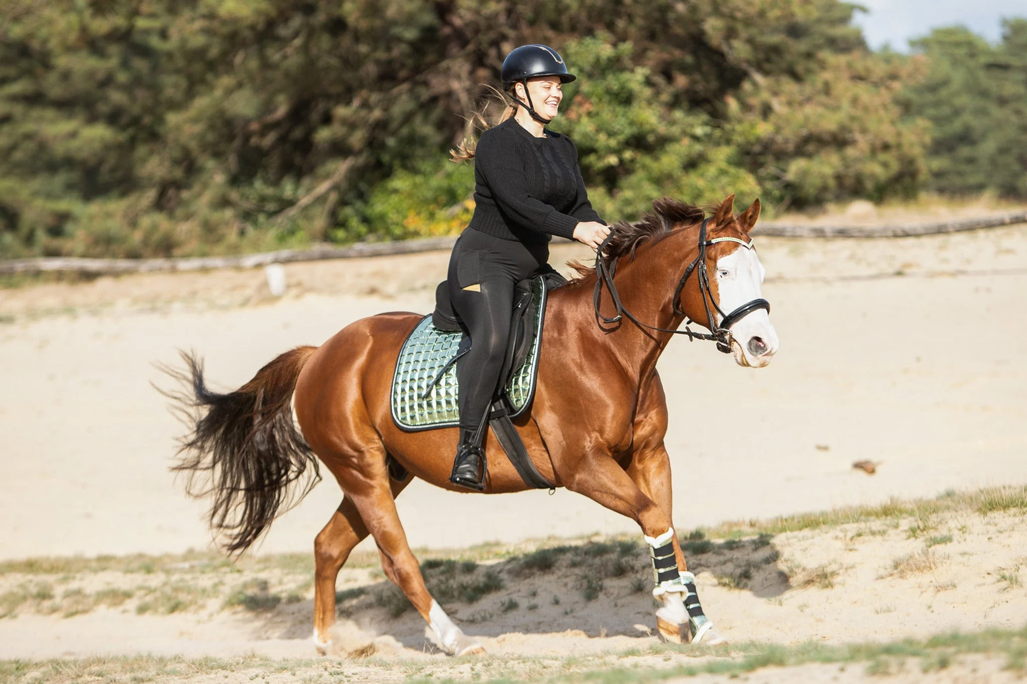 Green Lily Saddle Pad Set - Image 6