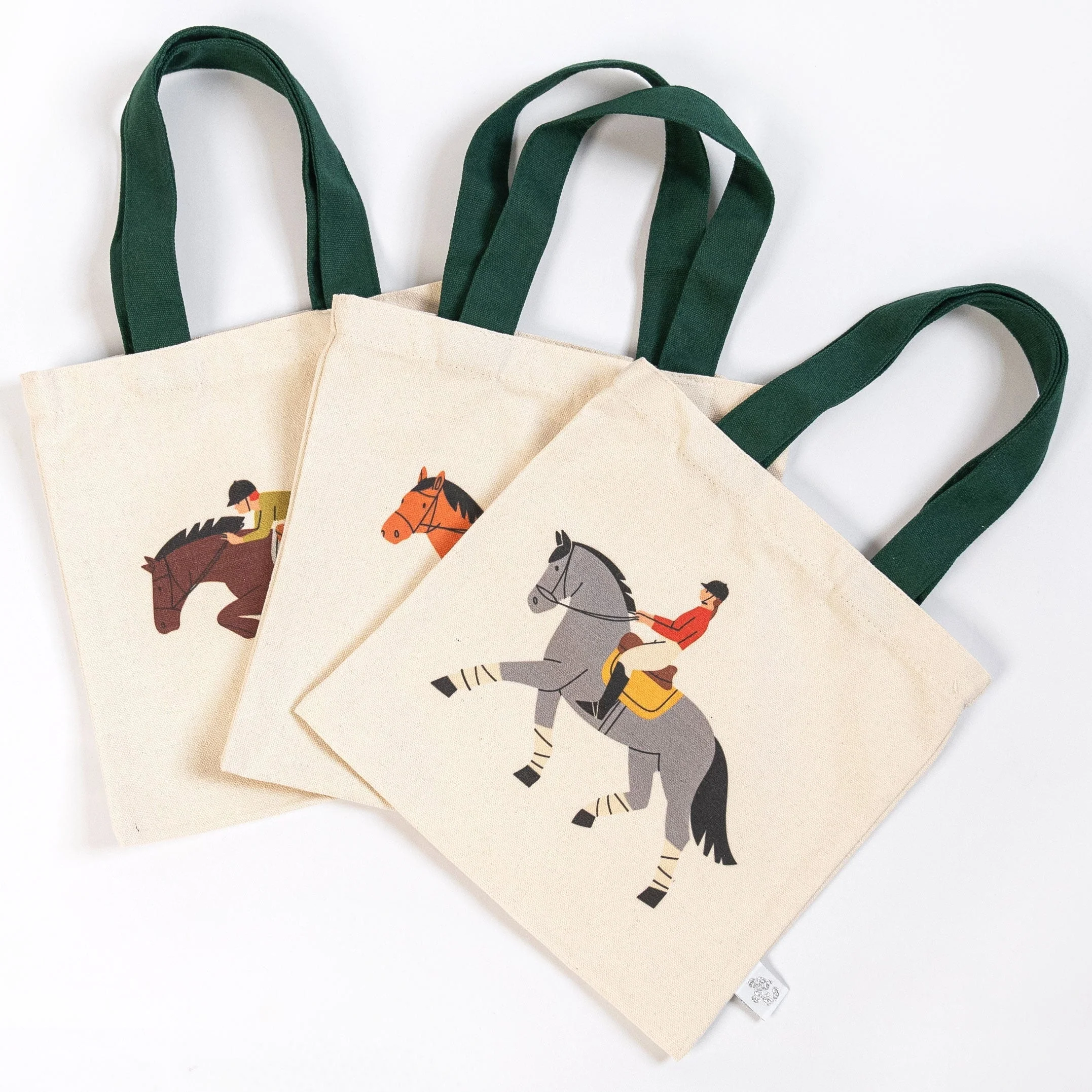 Horse Mini Tote Bag Set – 3-Pack