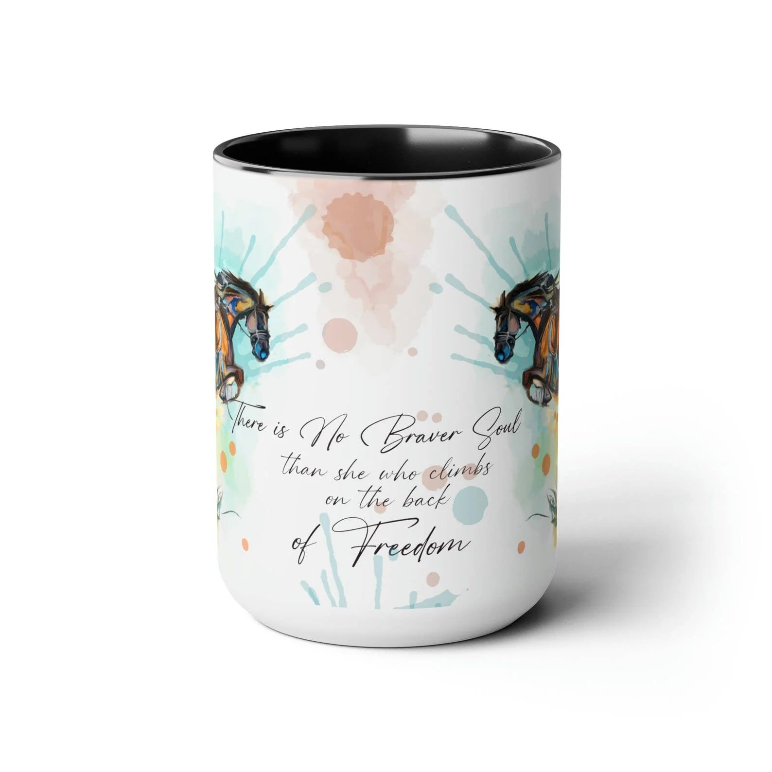Inspirational Equestrian Watercolor Mug - Image 2
