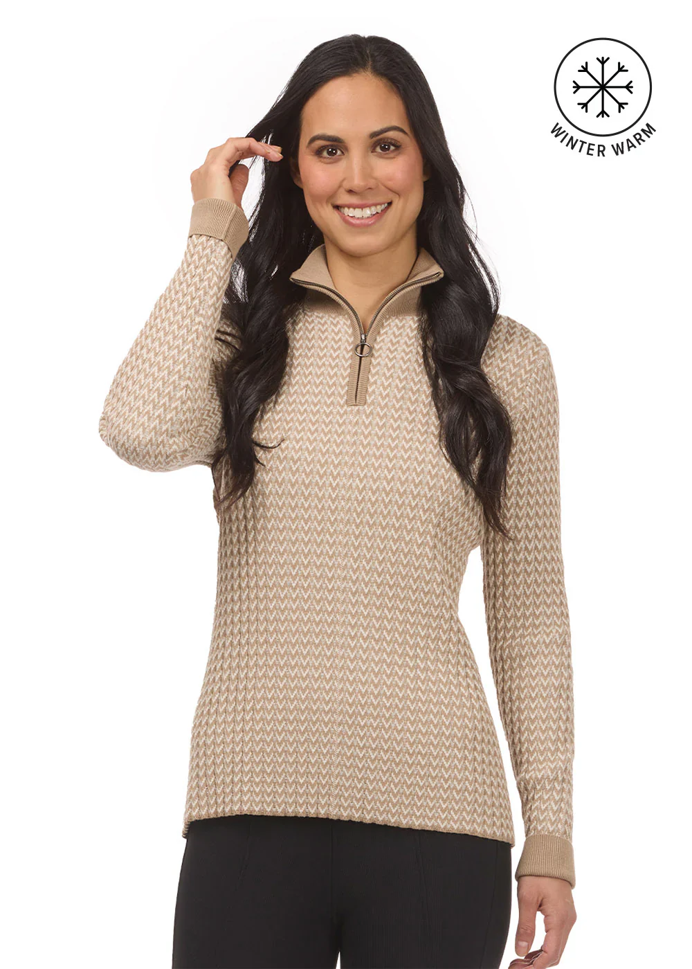 Kerrits 1/4 Zip Herringbone Sweater - CLEARANCE