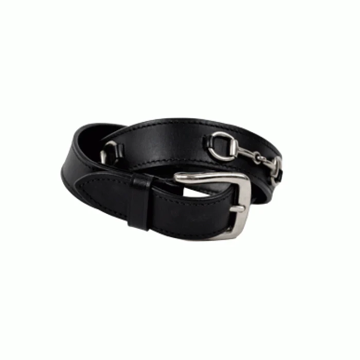 Leather Belt w/Eggbutt Bits
