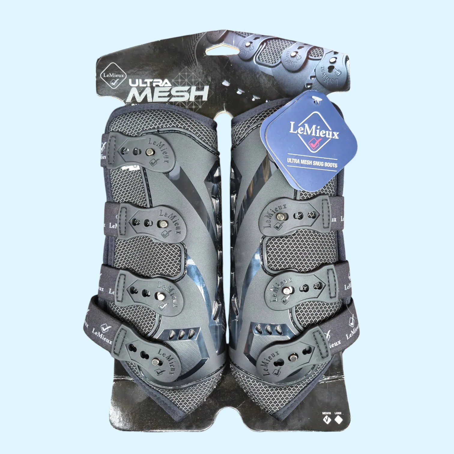 LeMieux Ultramesh Snug Hind Boots in Black - Medium