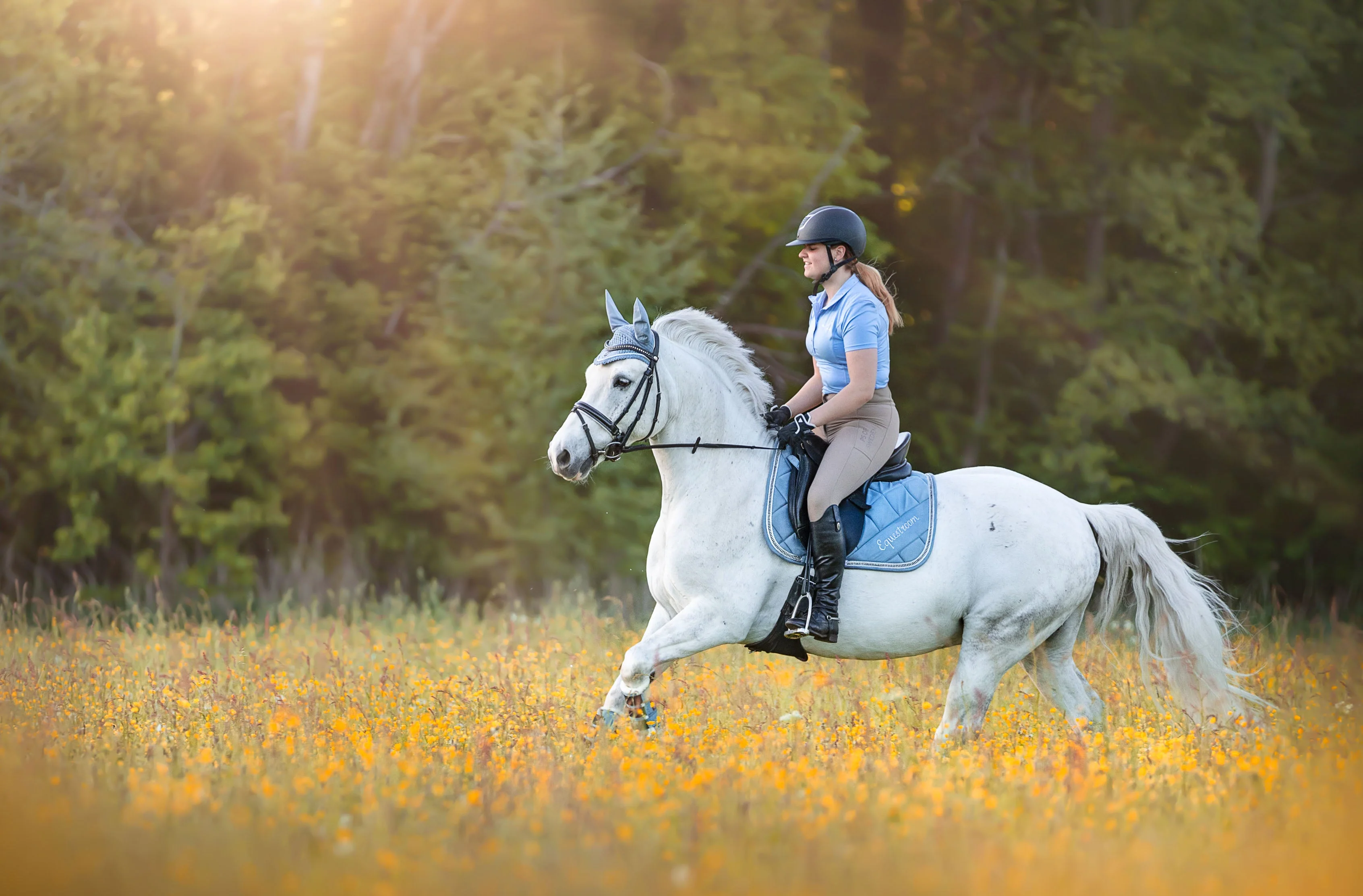 Moonstone Blue Saddle Pad Set - Image 6