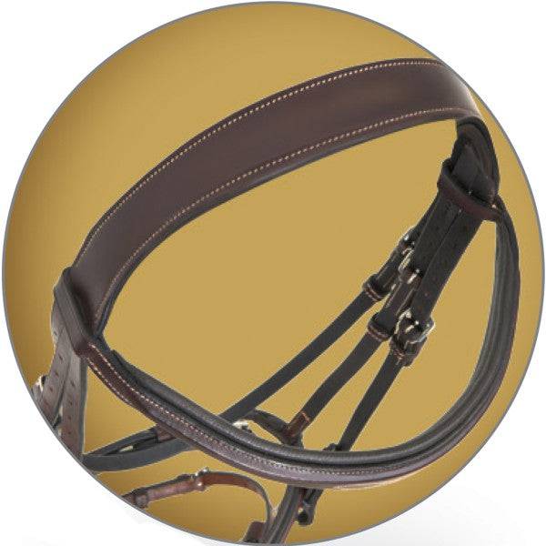 Pessoa Pro Fancy Stitched Wide Nose Bridle - Image 3