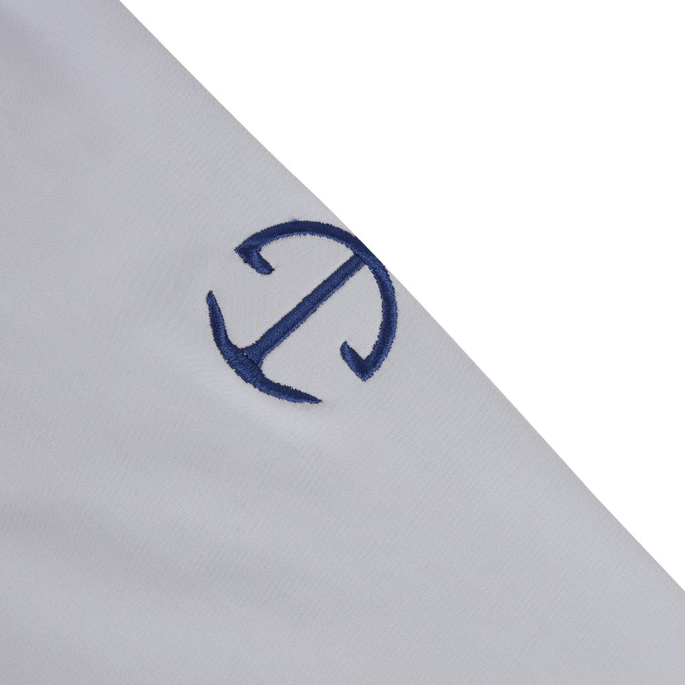 Roxana - French Gray & Cadet Blue Long Sleeve Riding Shirt - Image 5