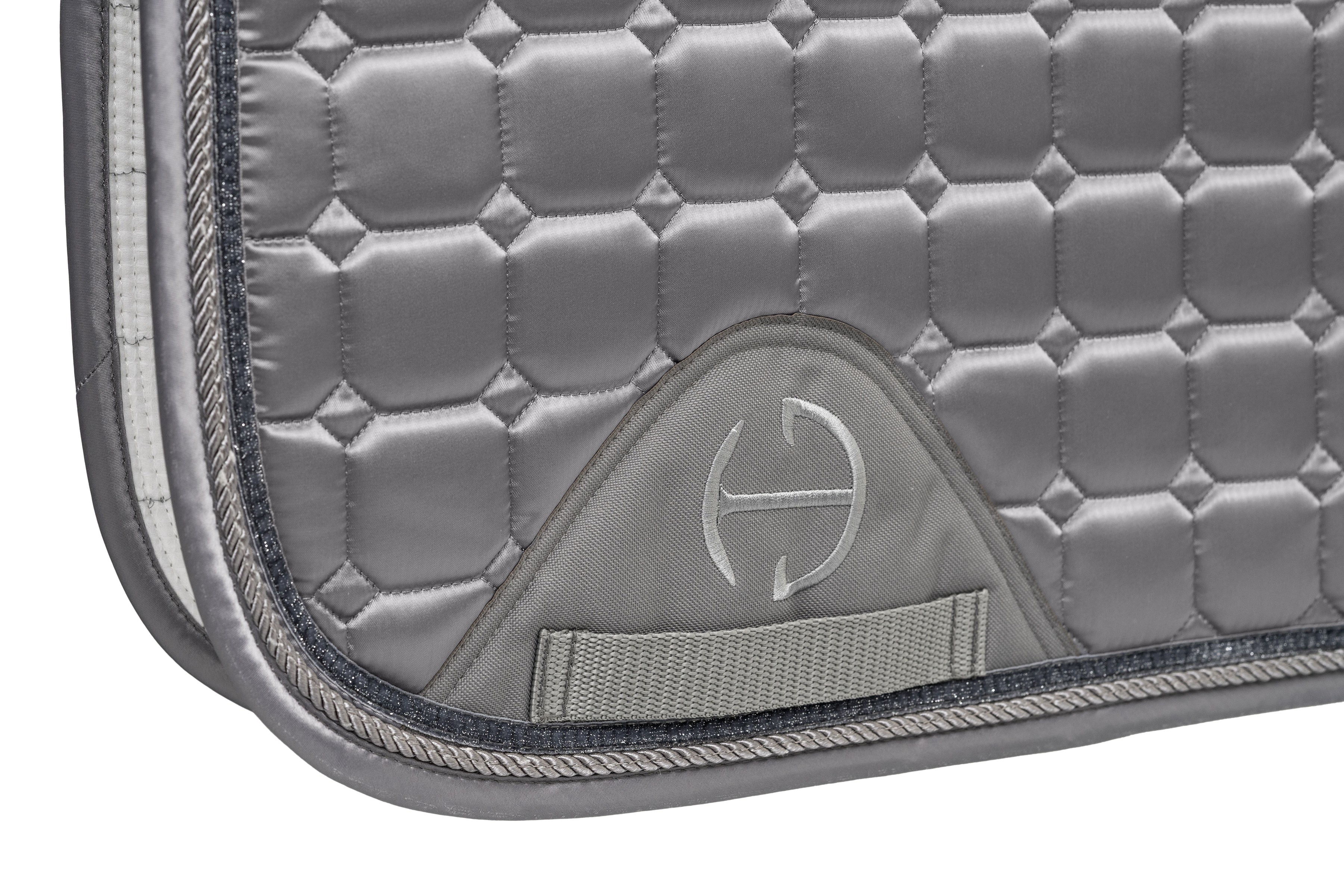 Satin Classic Dressage Saddle Pad (COB) - Platinum - Image 2