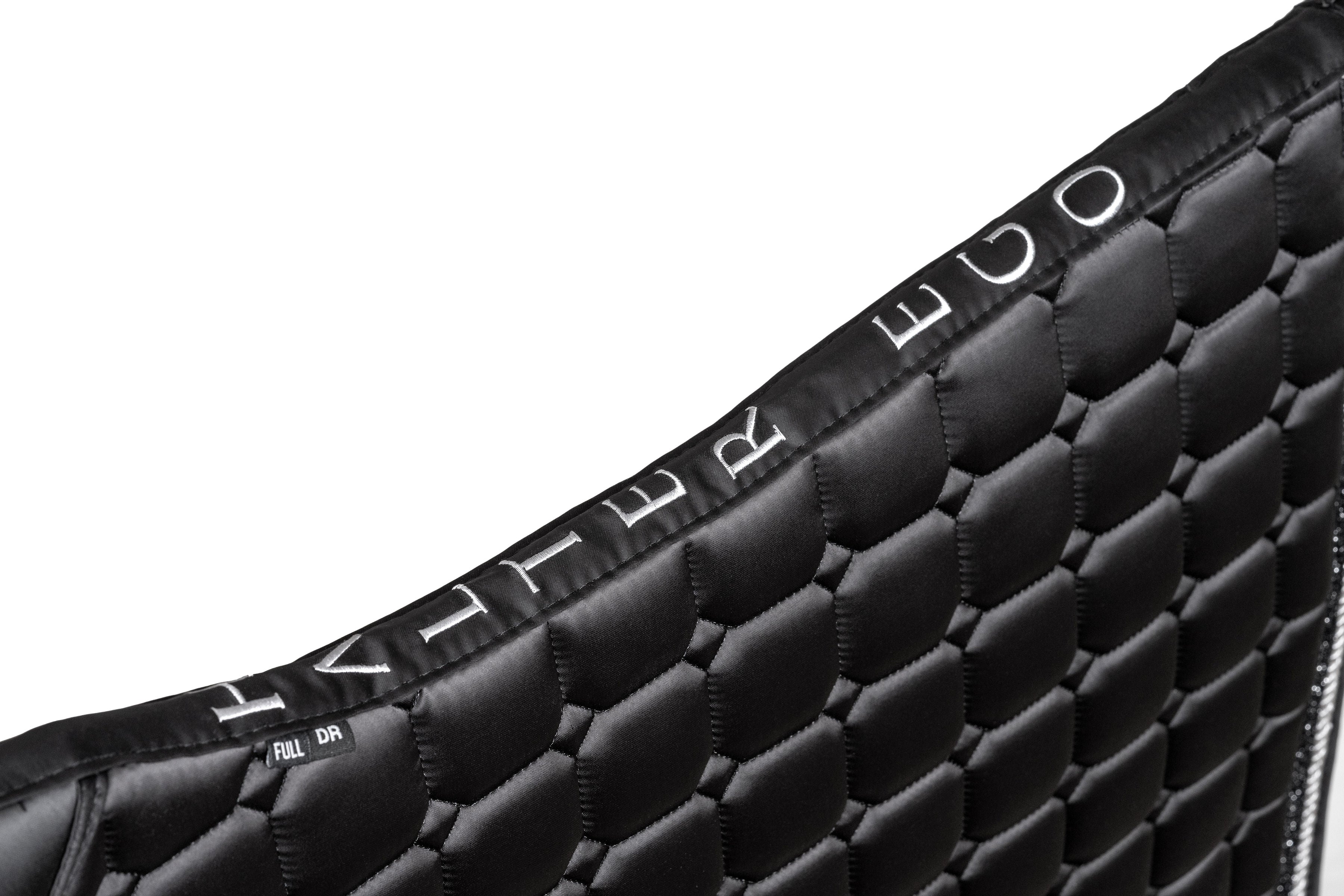 Satin Classic Dressage Saddle Pad - Ebony - Image 3