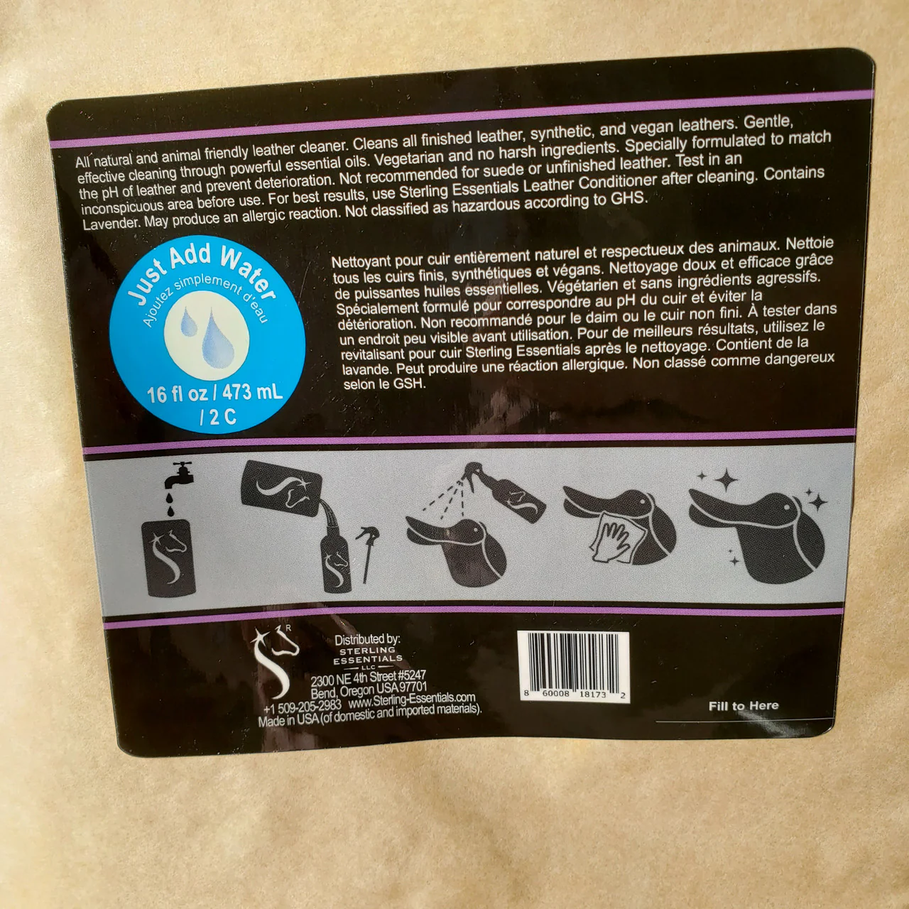 Sterling Essentials Sparkle - Lavender Powdered Leather Cleaner - Image 2