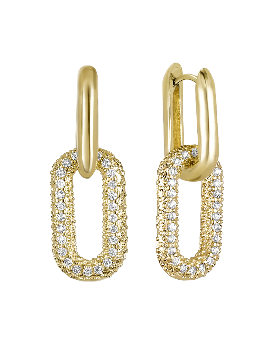 Stone Link Earrings - Image 3