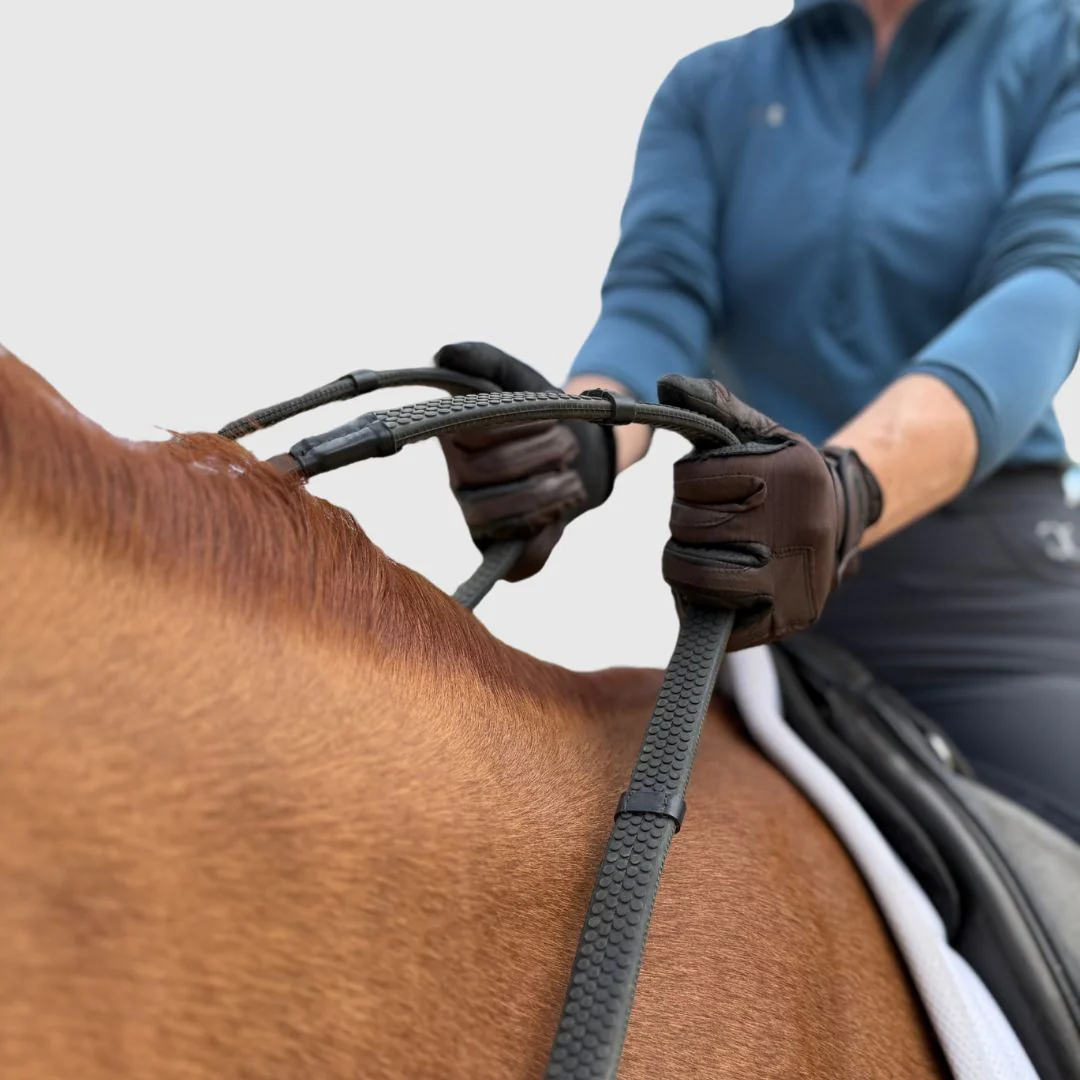 Super Grip Reins -Heavy Rubber Rein for Ultimate Grip- Hand Stops 5" (13cm) Apart - Image 6
