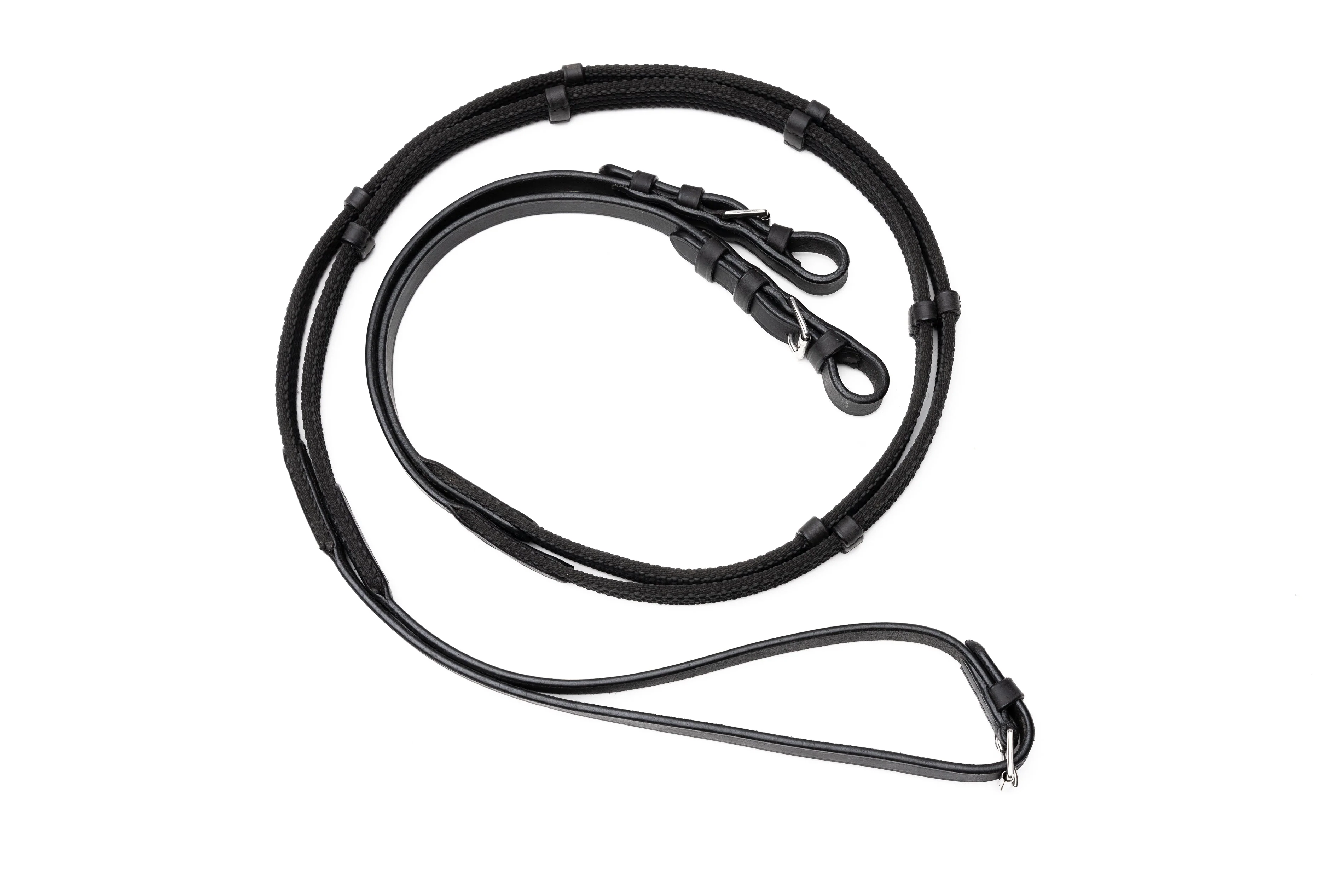 Sure Grip Rubber Reins with 4" Rein Stops-Superb Slim Rubber Woven Grip - Image 6