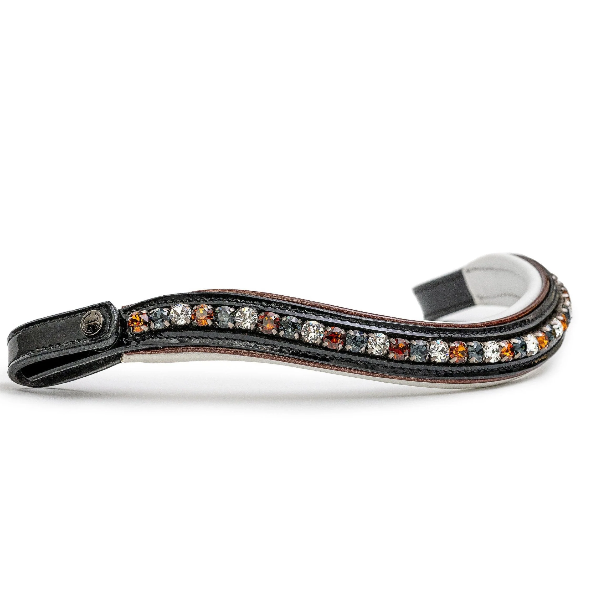Taos Black Patent Leather Snaffle Bridle - Image 4