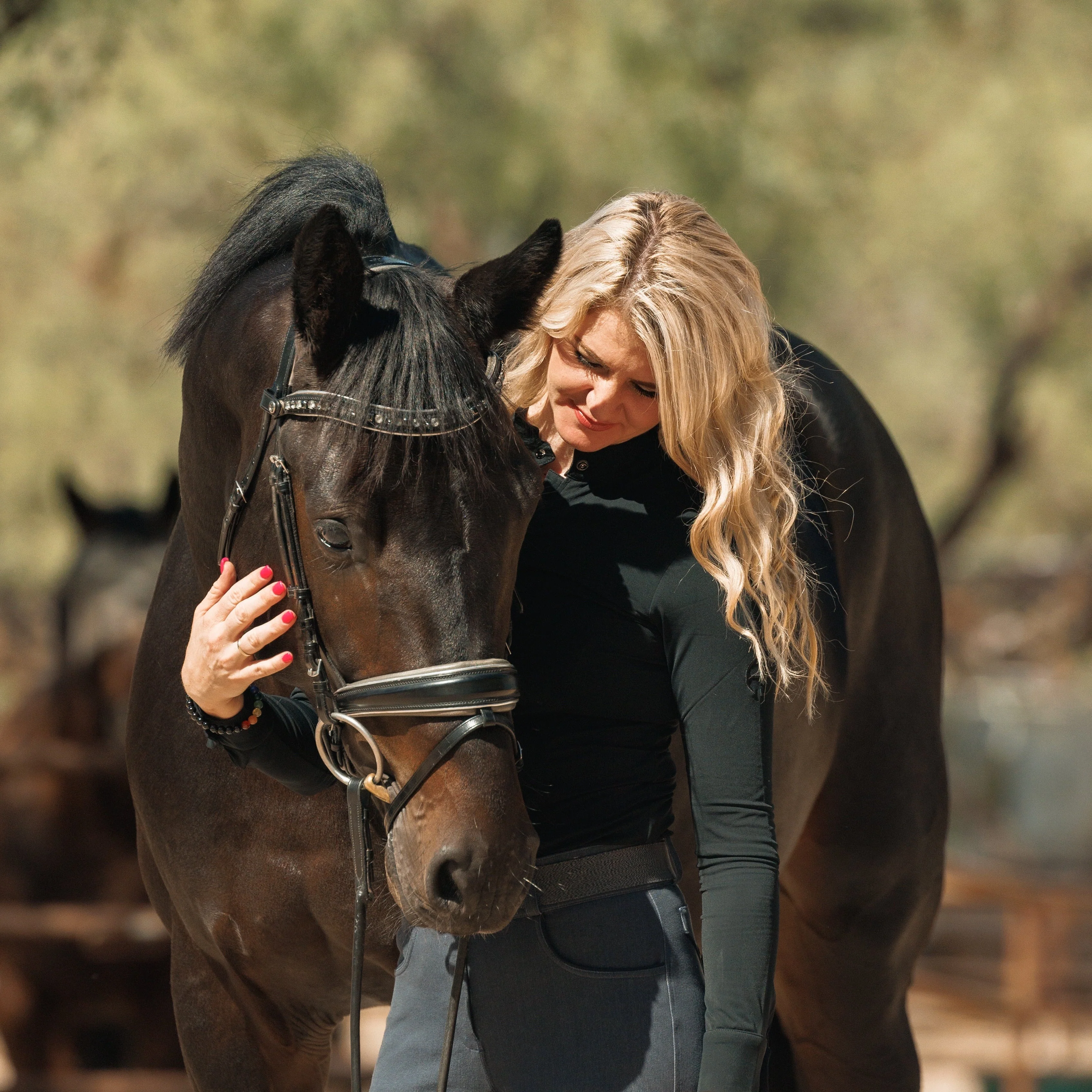 The Eiffel Tower Black Leather Dressage Bridle