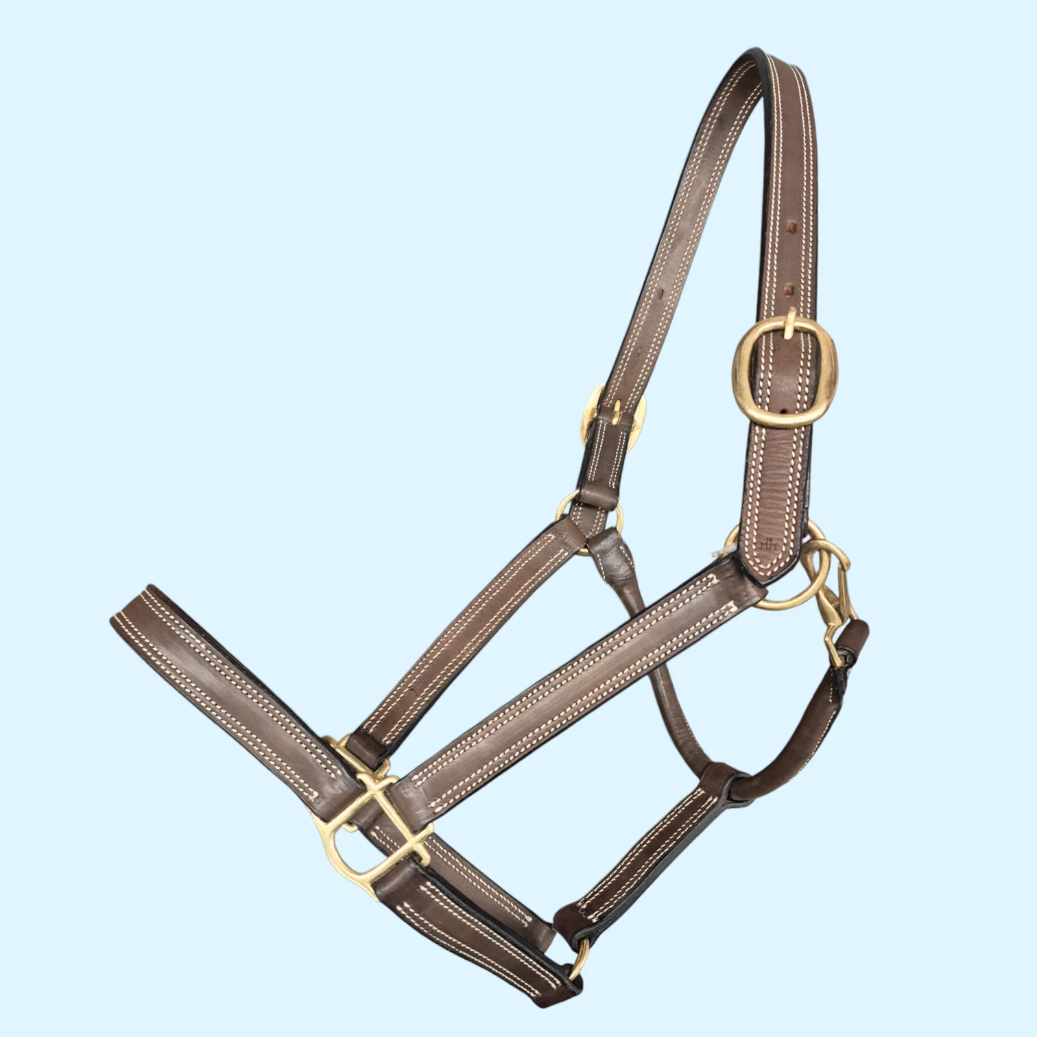 The In Gate "New Standard" Leather Halter in Havana - Oversize