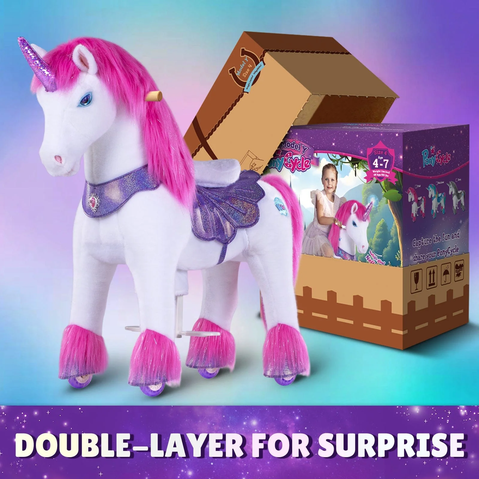 Unicorn Ride-On Toy - Age 4–7 - Image 9