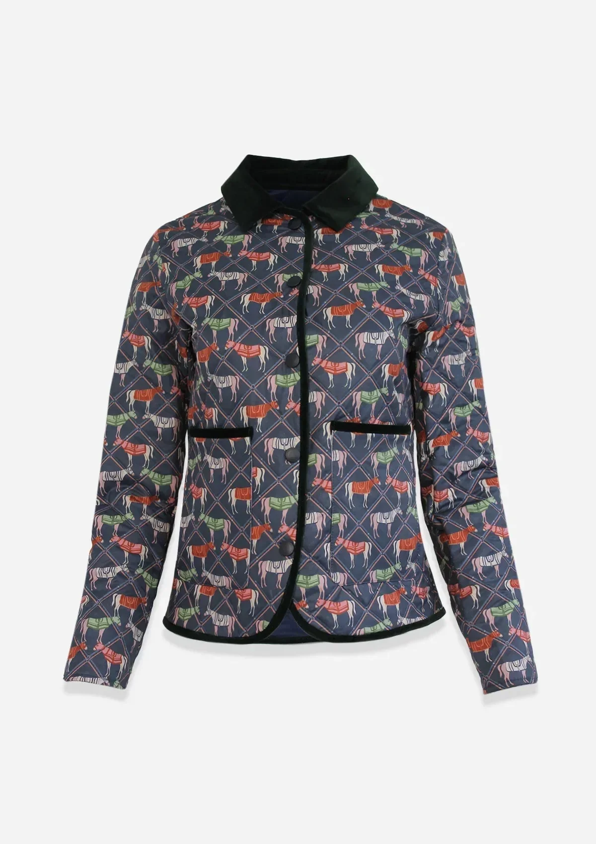 Victory Print Quilted Barn Jacket - Image 4